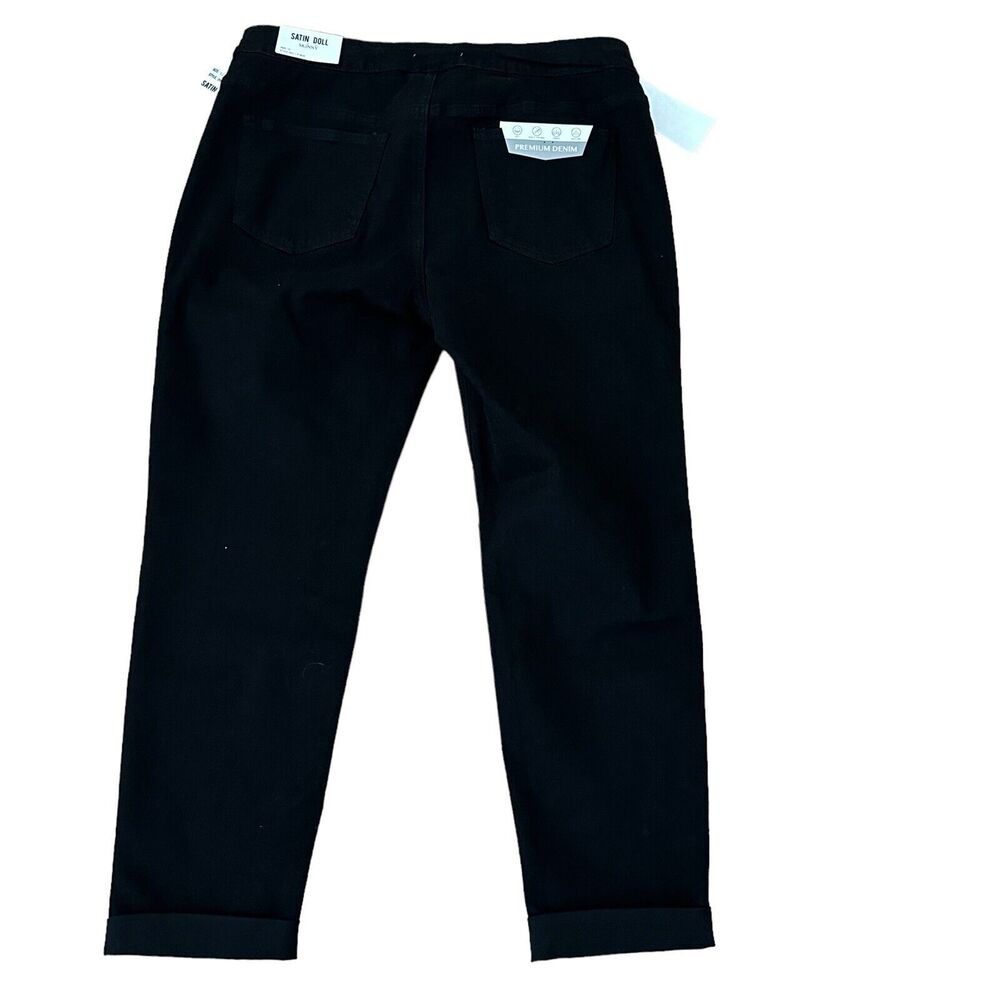 Satin Doll Women’s Skinny High Rise Jeans Black Size 18 NWT